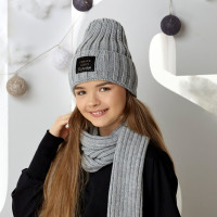 Čiapky detské dievčenské zimné so šálom - model - 3/755